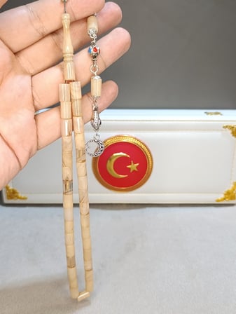 SIKMA KEHRİBAR TESBİH USTA YAPIMI KESME KESİM