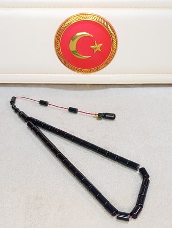 BLOK ZAR KEHRİBAR TESBİH USTA YAPIMI KESME KESİM