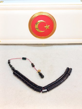 BLOK ZAR KEHRİBAR TESBİH USTA YAPIMI KESME KESİM