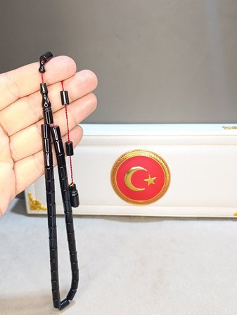 BLOK ZAR KEHRİBAR TESBİH USTA YAPIMI KESME KESİM