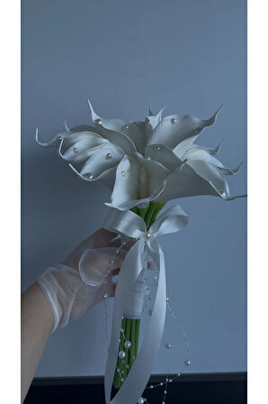 İNCİLİ GALA GELİN ÇİÇEĞİ - İNCİLİ GALA GELİN BUKETİ