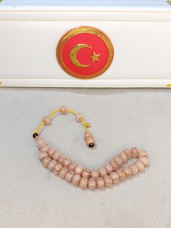 SIKMA KEHRİBAR TESBİH BEYAZ HAMUR