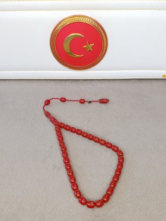 SİSTEMLİ SIKMA KEHRİBAR TESBİH HALİL KOÇAK USTA YAPIMI