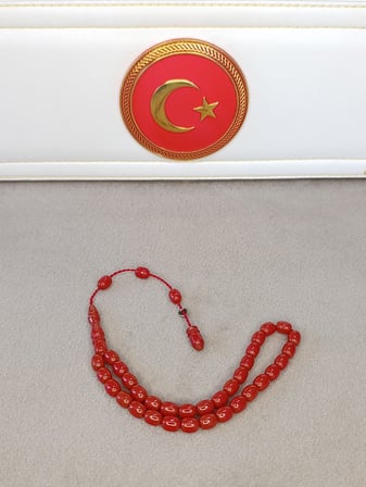 SİSTEMLİ SIKMA KEHRİBAR TESBİH HALİL KOÇAK USTA YAPIMI