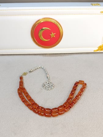 ATEŞ KEHRİBAR TESBİH HALİL KOÇAK USTA YAPIMI