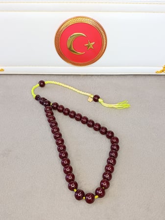 SIKMA KEHRİBAR TESBİH HALİL KOÇAK USTA YAPIMI KÜRE KESİM