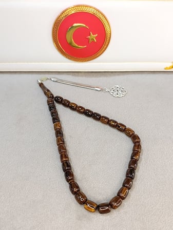 KATALİN TESBİH KOYU KAHVERENGİ RENKLİ