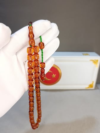 DABBAS USTA YAPIMI ATEŞ KEHRİBAR TESBİH
