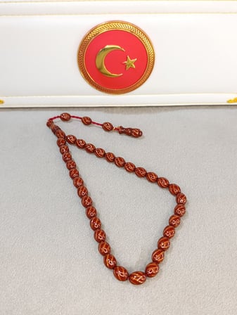 KALEM İŞÇİLİKLİ SIKMA KEHRİBAR TESBİH
