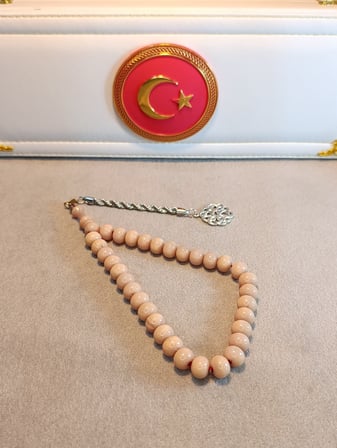 SIKMA KEHRİBAR TESBİH BEYAZ HAMUR