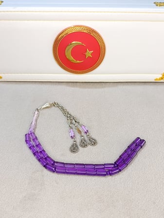 AYKIRI RENK TOZ KEHRİBAR TESBİH RENK GEÇİŞLİ