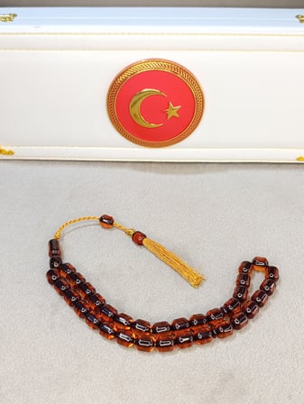 BAL RENGİ ATEŞ KEHRİBAR TESBİH