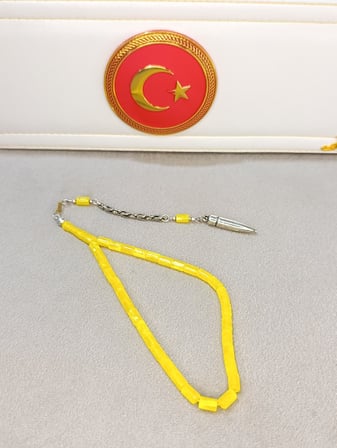 BAKALİT TESBİH SARI RENK BİLEK BOY
