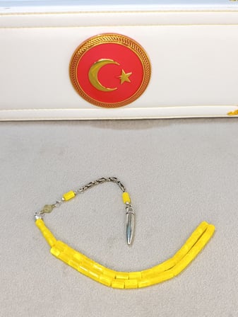 BAKALİT TESBİH SARI RENK BİLEK BOY