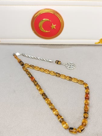 ATEŞ KEHRİBAR TESBİH USTA YAPIMI