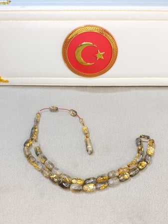 ALTIN VARAKLI UÇAK CAMI TESBİH 