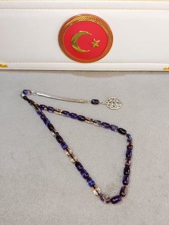 İSA BALKAYA USTA YAPIMI ATEŞ KEHRİBAR TESBİH