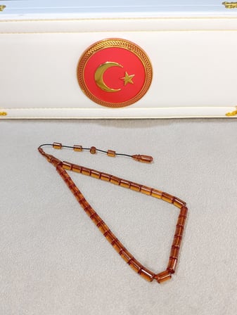 SARI AHMET USTA YAPIMI ATEŞ KEHRİBAR TESBİH