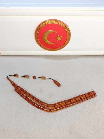 SARI AHMET USTA YAPIMI ATEŞ KEHRİBAR TESBİH