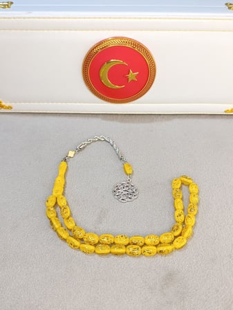 ALTIN VARAKLI TESBİH SARI RENKLİ