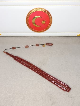 ATEŞ KEHRİBAR TESBİH HALİL KOÇAK USTA YAPIMI SİSTEMLİ