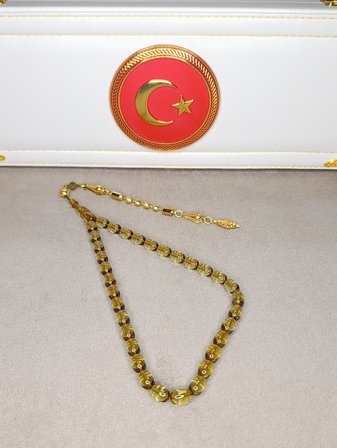 BLOK ZAR KEHRİBAR TESBİH HALİL KOÇAK USTA YAPIMI