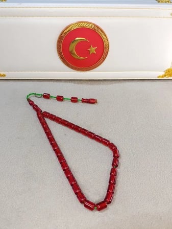 ATEŞ KEHRİBAR TESBİH DABBAS USTA YAPIMI