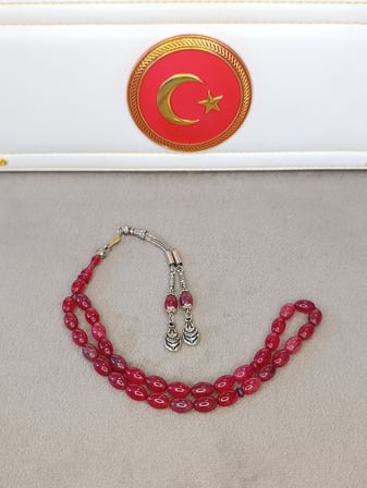 HARELİ SIKMA KEHRİBAR TESBİH HALİL KOÇAK USTA YAPIMI