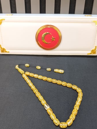ALTIN VARAKLI TESBİH SİSTEMLİ PÜSKÜL