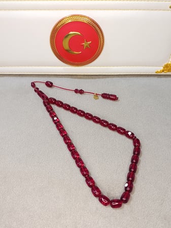 PATİNLİ ATEŞ KEHRİBAR TESBİH USTA YAPIMI