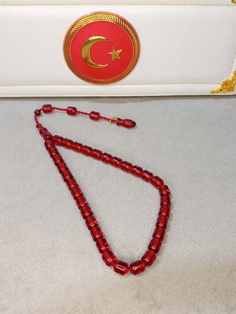 ATEŞ KEHRİBAR TESBİH SİSTEMLİ PÜSKÜL