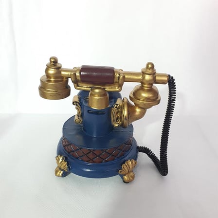 Dekoratif Nostaljik Telefon Saat ve Kumbara