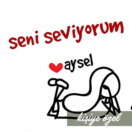Kişiye Özel Seni Seviyorum Bitanem Baskılı Sevgili Çift Kupası HK2502