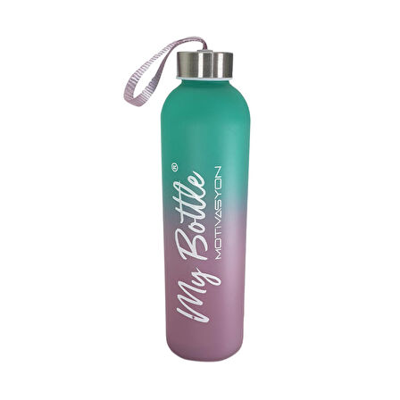 Renkli 750 ml Motivasyon Cam Su Matarası HK2707