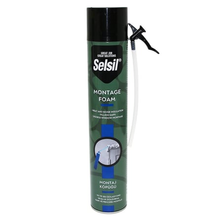 Delux Serisi Kapı Montajı Isı Yalıtımı Yapıştırıcı Dolgu Montaj Köpüğü - 750 ml - PU Köpük
