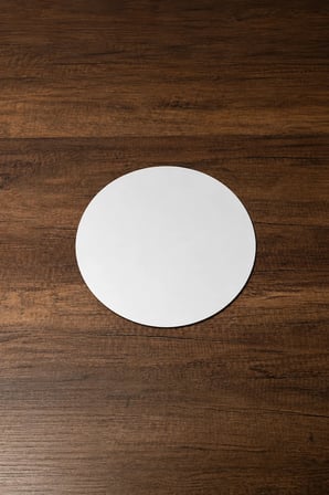 23 cm Ahşap Supla 3 mm Yuvarlak Dekoratif Sunum Tabağı Altlığı ( 6 Adet )