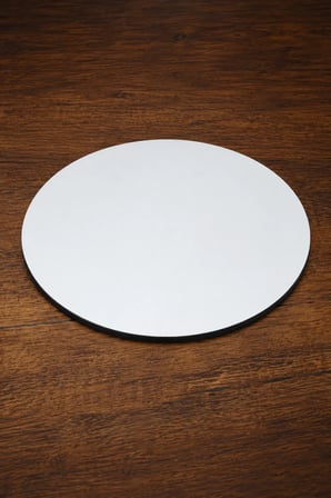 20 cm Ahşap Supla 3 mm Yuvarlak Dekoratif Sunum Tabağı Altlığı ( 12 Adet )