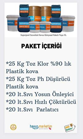 90'lık Havuz Kimyasal Paketi  XL
