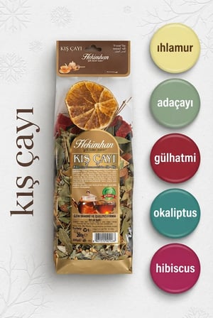 Hekimhan Kış Çayı 200 g – Özenle Harmanlanmış Bitki Çayı Karışımı