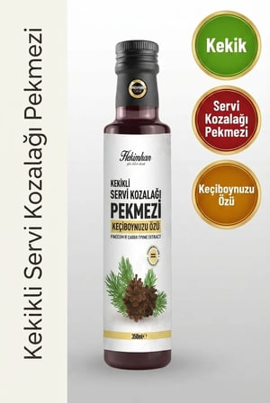 Hekimhan Kekikli Servi Kozalağı Pekmezi & Keçiboynuzu Özlü 350 ml – Bitkisel Karışım