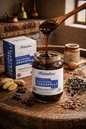 ANDIZ PEKMEZLİ ZENCEFİLLİ BİTKİSEL MACUN 420 GR
