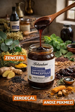ANDIZ PEKMEZLİ ZENCEFİLLİ BİTKİSEL MACUN 420 GR