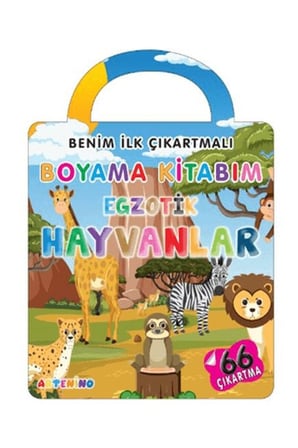 Benim İlk Çıkartmalı Boyama Kitabım - Egzotik Hayvanlar