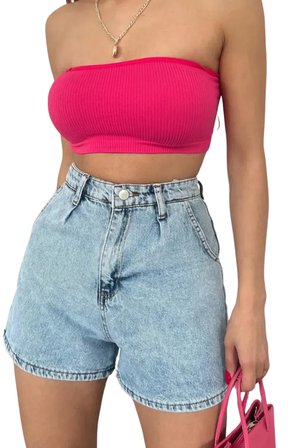 Denim Şort Cepli