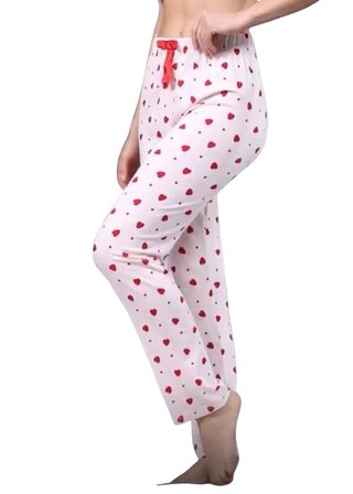 Pijama Altı Modal  Ring Viskon Kumaş Çilek Desenli-Pembe