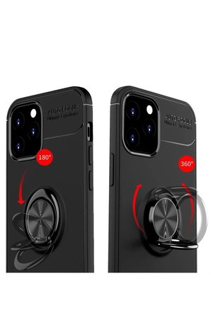 Newface Apple iPhone 12 Kılıf Range Yüzüklü Silikon - Kırmızı