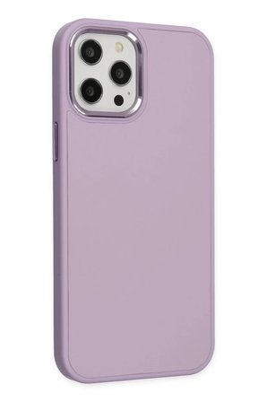Newface Apple iPhone 12 Pro Max Kılıf Asya Deri Silikon - Lila