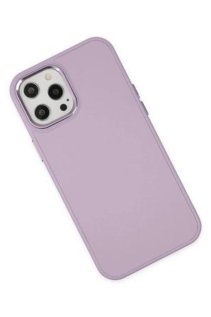 Newface Apple iPhone 12 Pro Max Kılıf Asya Deri Silikon - Lila