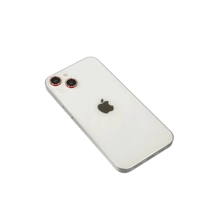Newface Apple iPhone 14 Diamond Kamera Lens - Kırmızı