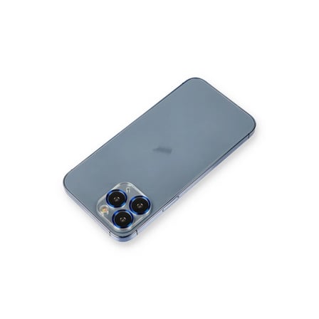 Newface Apple iPhone 11 Pro Max Metal Kamera Lens Koruma Cam - Mavi